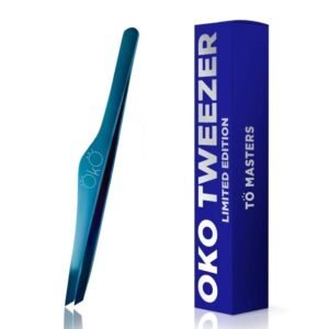 OKO antakių pincetas Beveled Blue Magic Premium